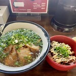 麺屋 噂 - 料理写真:醤油ラーメンとチャーシューミニ丼