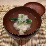 御料理 寺沢 - 虎魚に夕顔に陸蓮根の椀