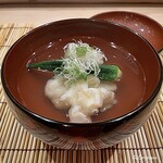 御料理 寺沢 - 虎魚に夕顔に陸蓮根の椀