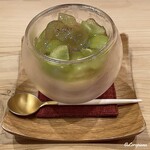 御料理 寺沢 - シャインマスカットと巨峰とブルーチーズのブランマンジェ