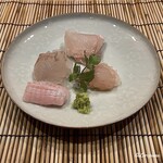 御料理 寺沢 - 星鰈と真鯒と鮃の味比べ