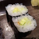 寿司安 - 同店の〆として一押しの「なみだ巻」。極上の本わさびをふんだんに使った一品です(・∀・`)