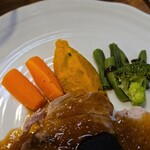 キッチン ブルー グローブ - 備え付け野菜のアップ