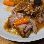 キッチン ブルー グローブ - 人参を乗せます