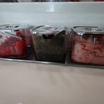 カレーショップ インデアン - 薬味福神漬、ガリと緑は今でも分かりませんw)