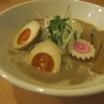 吉風  - 2回目訪問　鶏豚骨　チャーシュー、味玉、メンマトッピングで＋300円