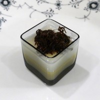 アロマフレスカ - 最初の一皿　フォアグラのフラン　新たまねぎ　黒トリュフ