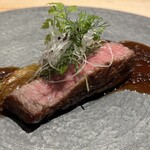 洋仏和膳 いとう - ディナーコース16,500円(瀬戸山麓和牛の低温調理バイオレットマスタードソース)