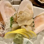 すし酒場 魚あるき - 「白貝の刺身（税込￥1,320）」