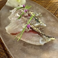十皿 - 活鯖のカルパッチョ　ライムのマリネ