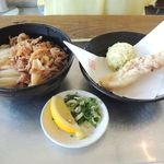 カマ喜ri - 肉ぶっかけとちくわ天とたまご天