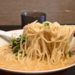 弘明寺丿貫 - 冷やし蟹味噌蕎麦 麺リフト