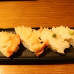 四季 花まる PASEO店 - たらば蟹のふんどし握り×２皿