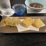 天婦羅割烹 すみ - つみれ大葉･路地物とうきび