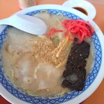 大久ラーメン - 紅しょうが、すりごま