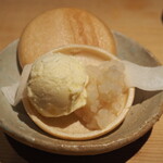 寿司 あつや - デザート（アイス最中）