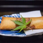 よし町 - 2024.9 ホロホロ鳥レバーの春巻き