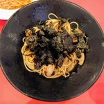 キッチン・キャミー - 令和6年9月 ランチタイム(11:30〜14:30)
                                パスタセット 税込1300円
                                青森県産ベビーホタテと茨城県産新レンコン、黒舞茸の和風醤油バター
                                前菜、パスタ、パン、ドリンク