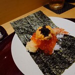 天冨良 麻布よこ田 - 天むす、イクラ、ウニ、キャビア