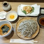 江戸そば マルノ - とろろ大盛り＆かき揚げ
