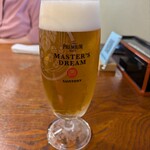 力寿司 - ビールは量少ない