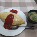 レストランふじ - オムライスと味噌汁