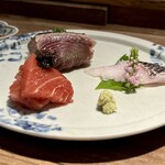 動悸 - お造り3種盛り合わせ