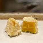 日本橋 蕎ノ字 - 金谷南瓜。ねっとりと、甘く美味しい♡