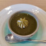 呉竹鮨 - ランチデザート。抹茶の水羊羹