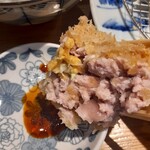 とんかつ七井戸 - メンチカツは〜お醤油で