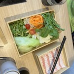 しゃぶしゃぶ温野菜 - レタスなど子供が苦手そうと思っていましたが、モリモリ食べていました！
