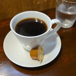キッチン ブルー グローブ - ホットコーヒーのアップ