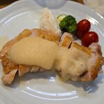 キッチン ブルー グローブ - 反対側から、皮の焦げ具合が良いです