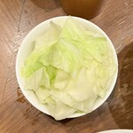 百日紅 - 特製煮干し辛つけ麺（麺半）1600円＋キャベツ 120円