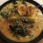 &スリランカTOKYO - 雑穀フライドガーリックシュリンプカレー✩ｸﾞﾂｸﾞﾂ