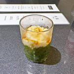 Japanese Soba Noodles 蔦 - 前菜の山芋のトロロとメカブのポン酢掛け