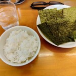 盛多や - 小御飯  120円　トッピング海苔  100円