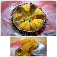 鮨と天草大王 天音 - ＊赤雲丹らしい旨味と磯の香りがして美味しいこと。雲丹、好きです。♪