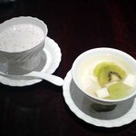 中国料理 娘娘 - ランチ　Ａコース　デザート（タピオカ入りカカオミルク　＆　杏仁豆腐）