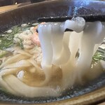 葉隠うどん - えびかき揚げ