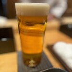 恵比寿 鮨 ふじまさ - 生ビール