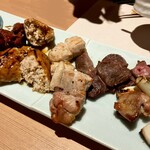 魚食家 きんき - おまかせ串盛り合わせ（串から外した