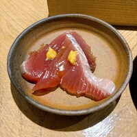鮨 いつみ - 戻りカツオ辛子醤油