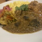 mint deli - あいがけカレー　野菜サイド