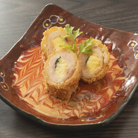 鶏とチーズの大葉巻き