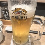 吟醸マグロ - まずはビール！