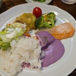 キッチン ブルー グローブ - 再びワンプレート