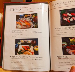 すし処 きみ - メニュー