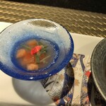 鉄板焼 石狩 - じゅんさいとフルーツトマト