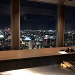 鉄板焼 石狩 - 大きなピクチャーウインドウ